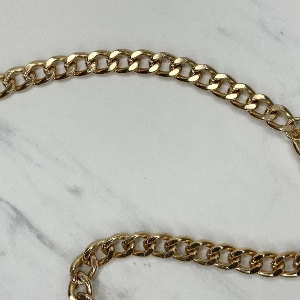 Draped Half Penny Charm Gold Chain Belt Extra Small/Small (XS/S) ✨